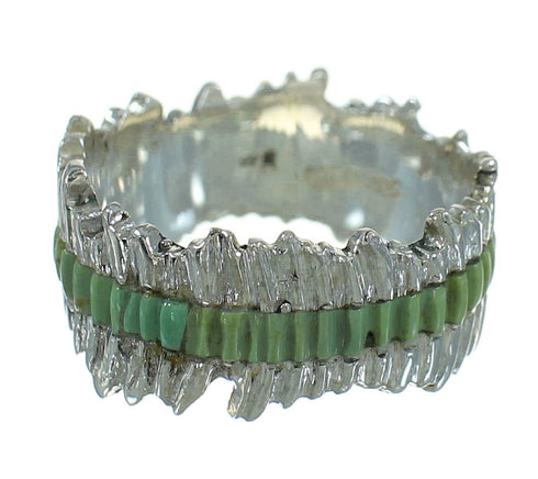 Southwest Silver Turquoise Ring Size 5-3/4 QX85847